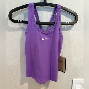 Nike One Fitted Girls Dri-FIT Purple Training Tank Size Medium 10/12 FZ5598-521